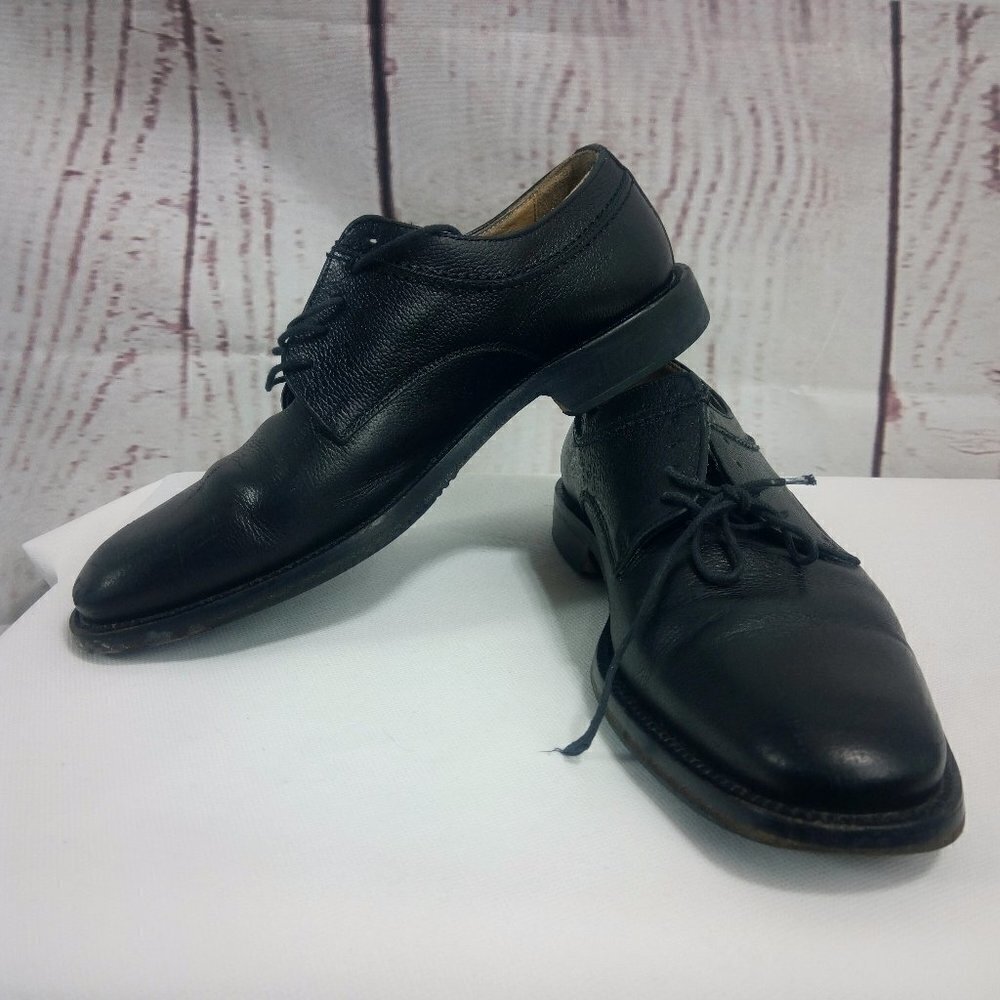 ET Wright Italian Black Oxford Leather Dress Shoes
